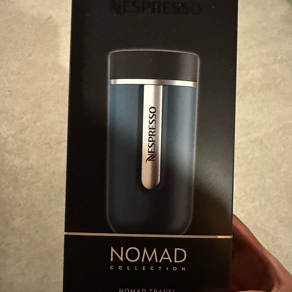Nomad Nespresso Blue Travel Mug with Black Lid - Brand New